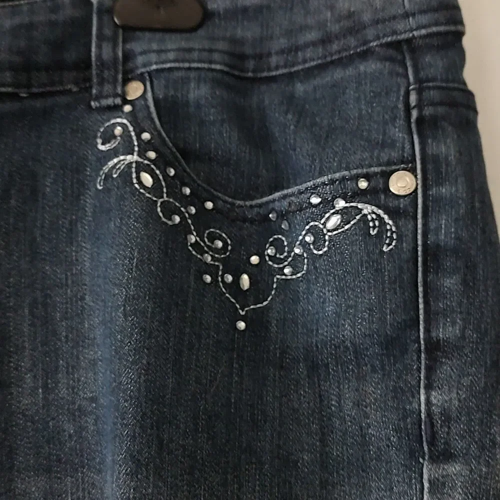 Additions by Chico's embellished jeans  Sz 3 ( SZ 16) NWOT